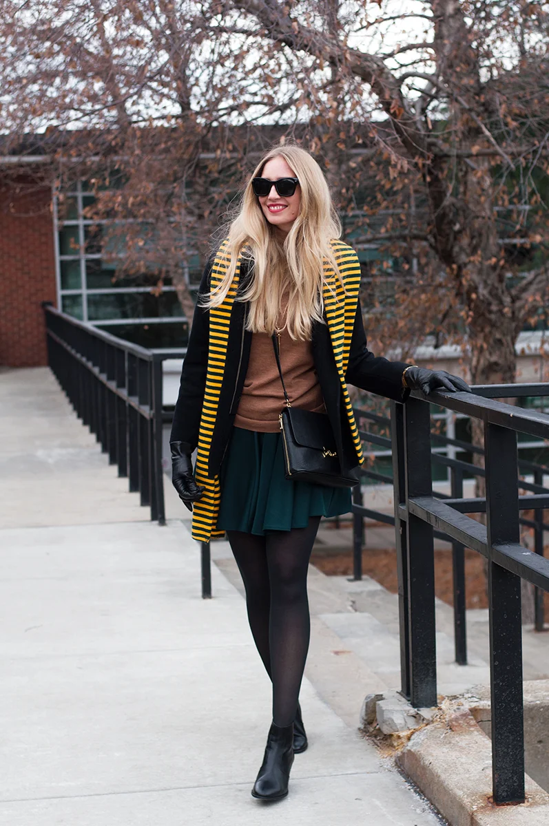 Madewell Boots and a Big Striped Scarf FORAGE FASHION